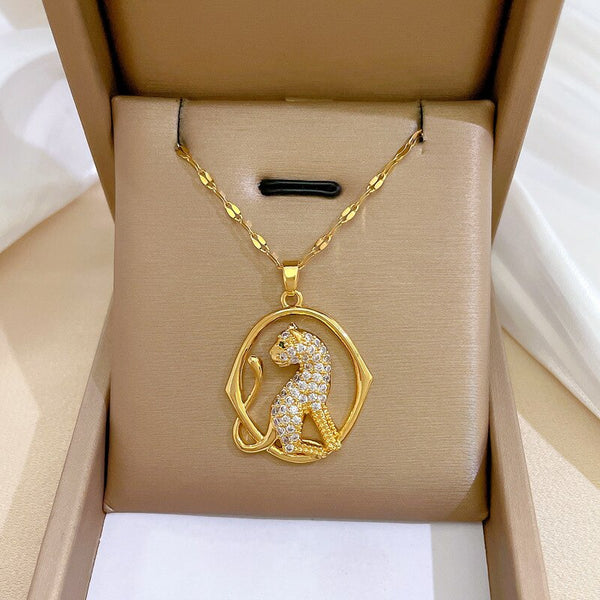 Tiger trapped In A Cage Of Beasts Pendant Necklace For Women