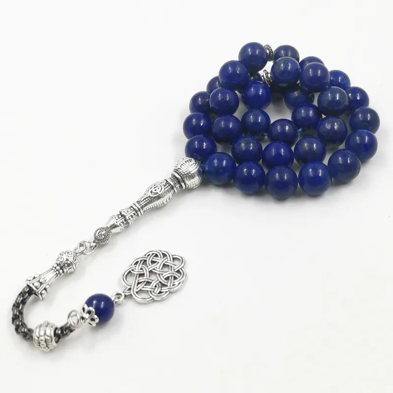 Tasbih men gemstone Lapis lazuli islamic Rosary Muslim Paryer beads arabic misbaha bracelets Eid gift