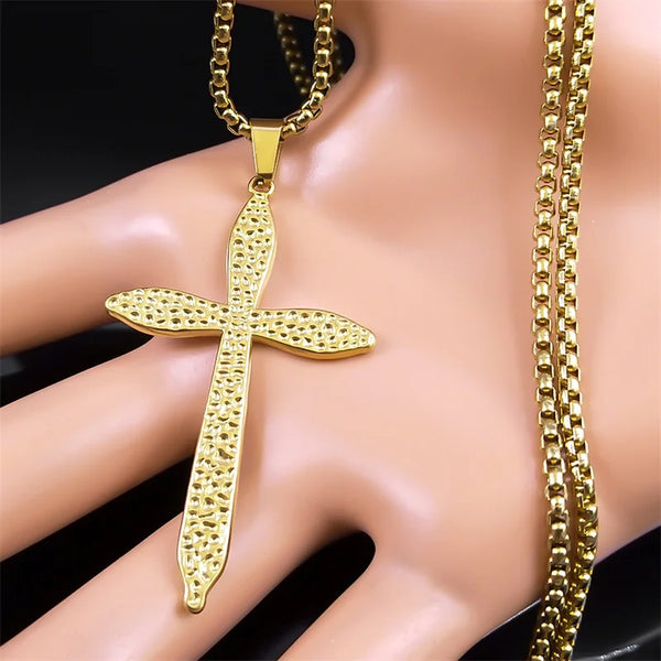 Simple Classic Fashion Cross Pendant Necklace for Women Men