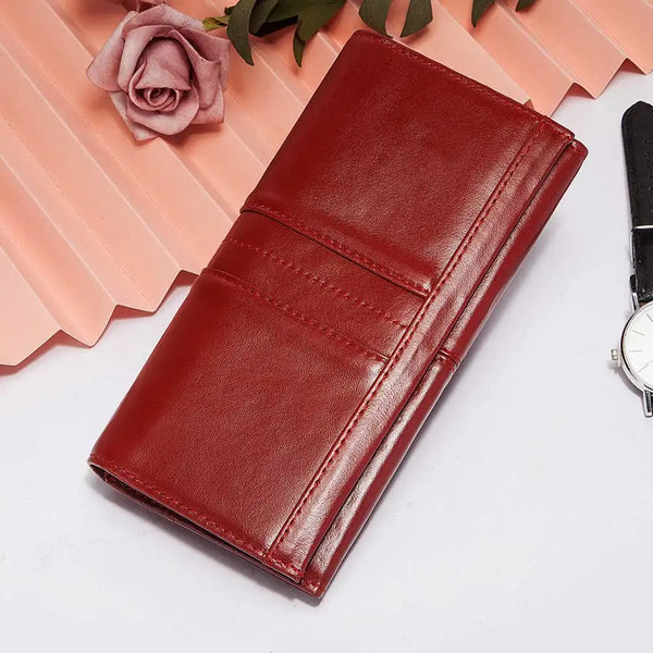 Fashion Female Cell Phone Purse RFID Blocking Credit Card Holder with Zipper Pocket