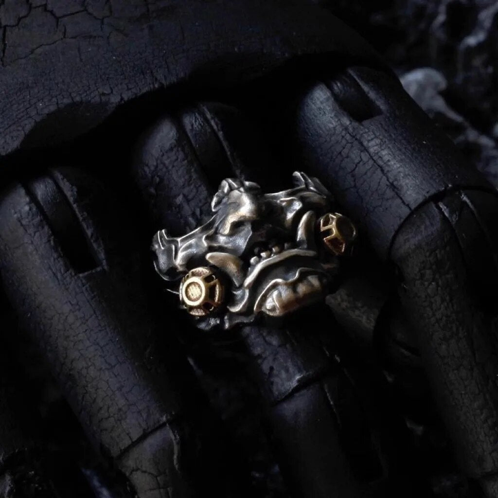 Japanese Samurai Mask Ring