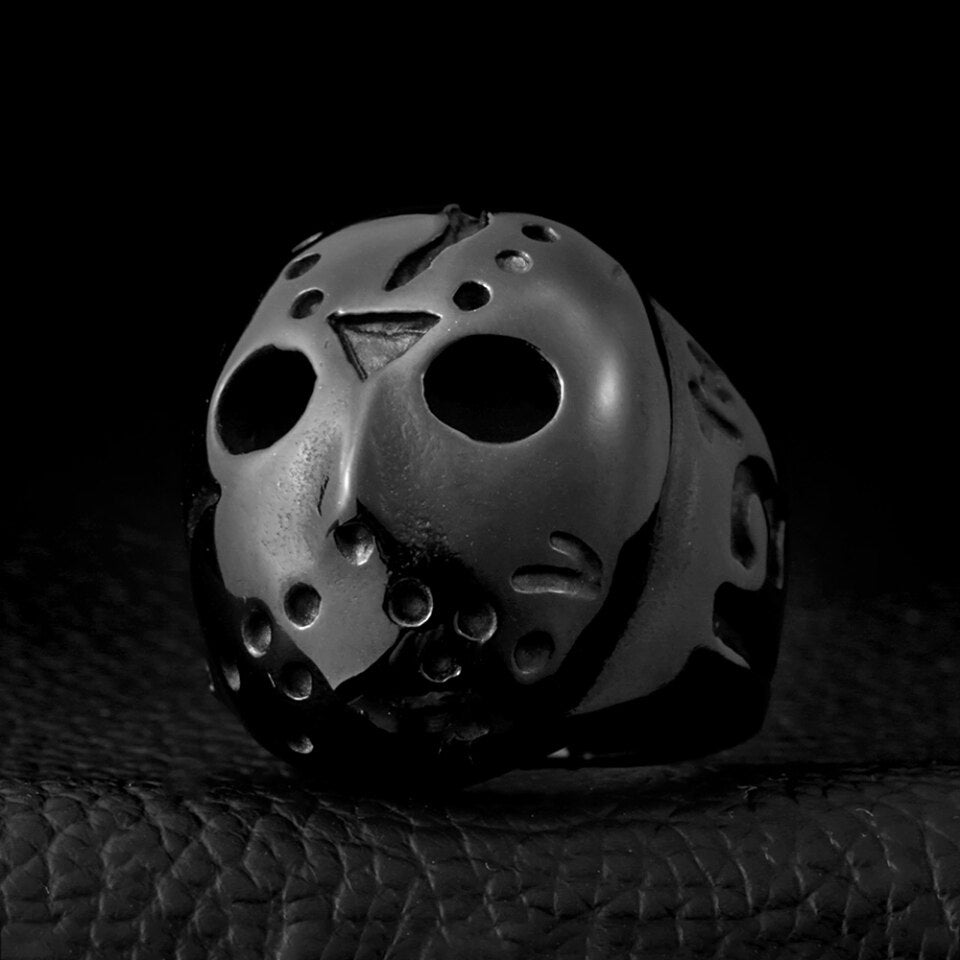 Punk Vintage Black Friday Killer Jason Mask Ring For Men