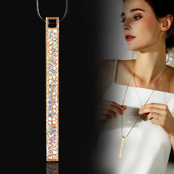 Simply Fashion Long Strip Pendant Long Necklace For Women