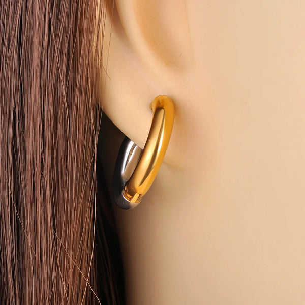 Stainless Steel Fashion Hoop Earrings