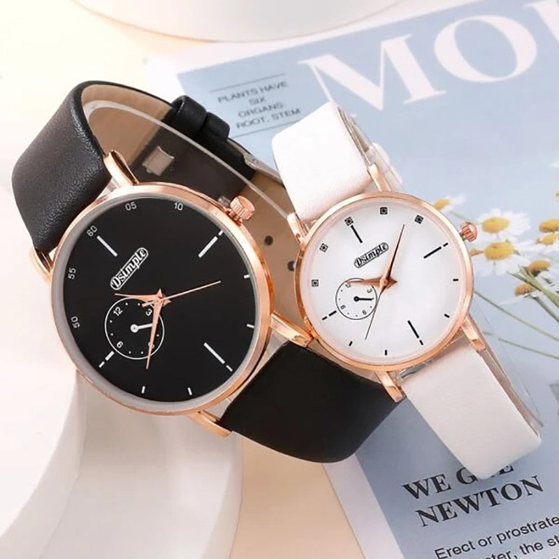 4pcs Set Fashion Simple Lovers Watches Luxury Men Women