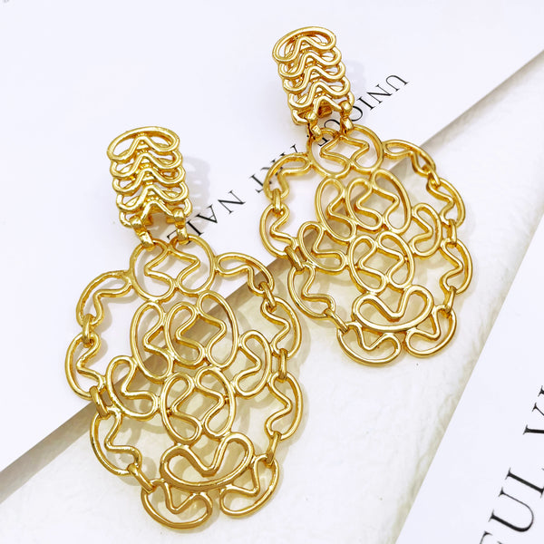 Dubai  Large Earring for Women Hollow Out Earrings