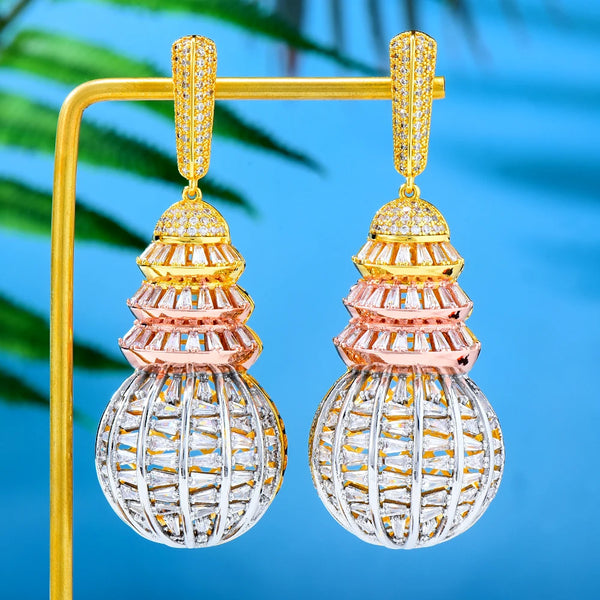 New Hollow Ball Earrings For Women Bridal Wedding Girl