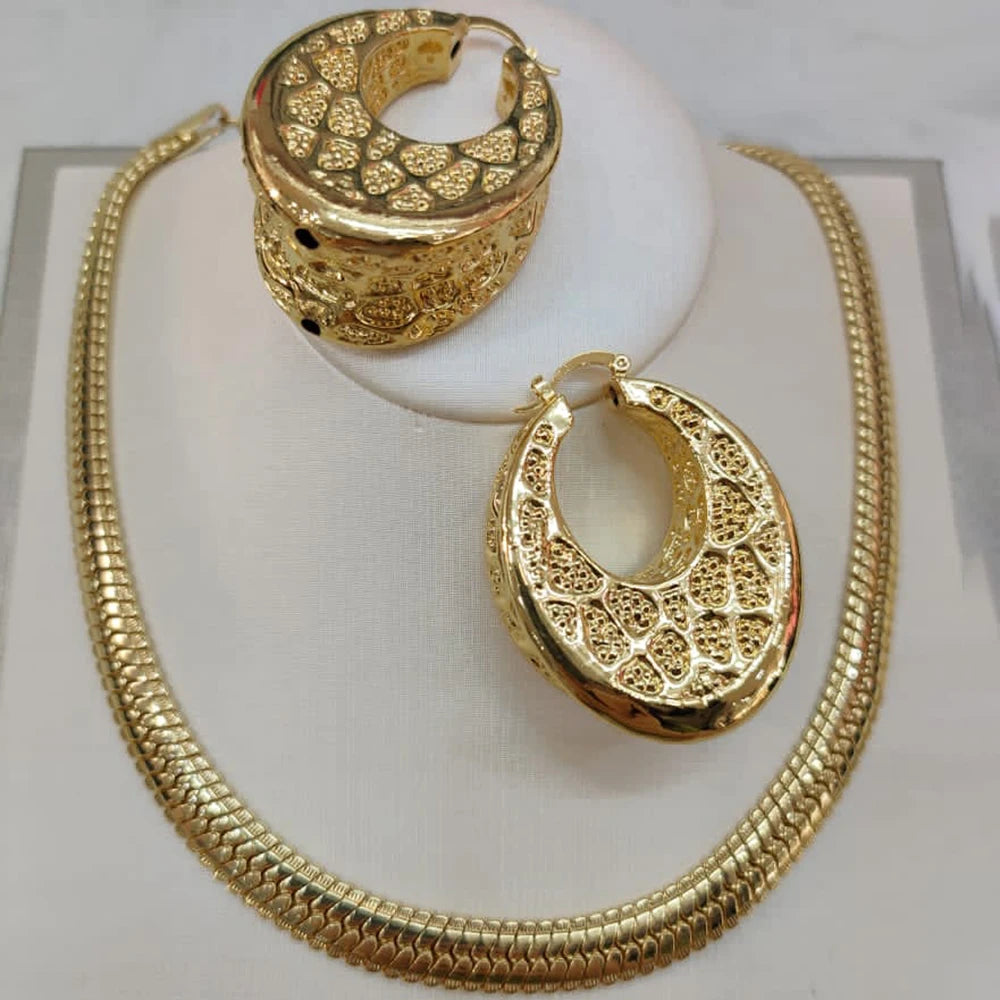 Dubai Gold Plated Jewelry Set for Women