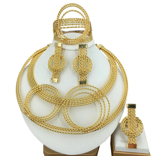 Brazilian Handmade Gold Plated Jewelry Sets Unique Jewelry for Women