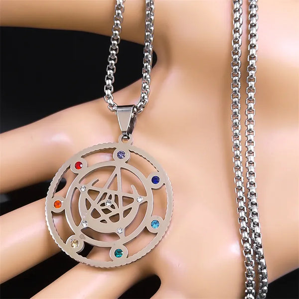 Aesthetic Witch Pentagram Knot Necklace for Women Men