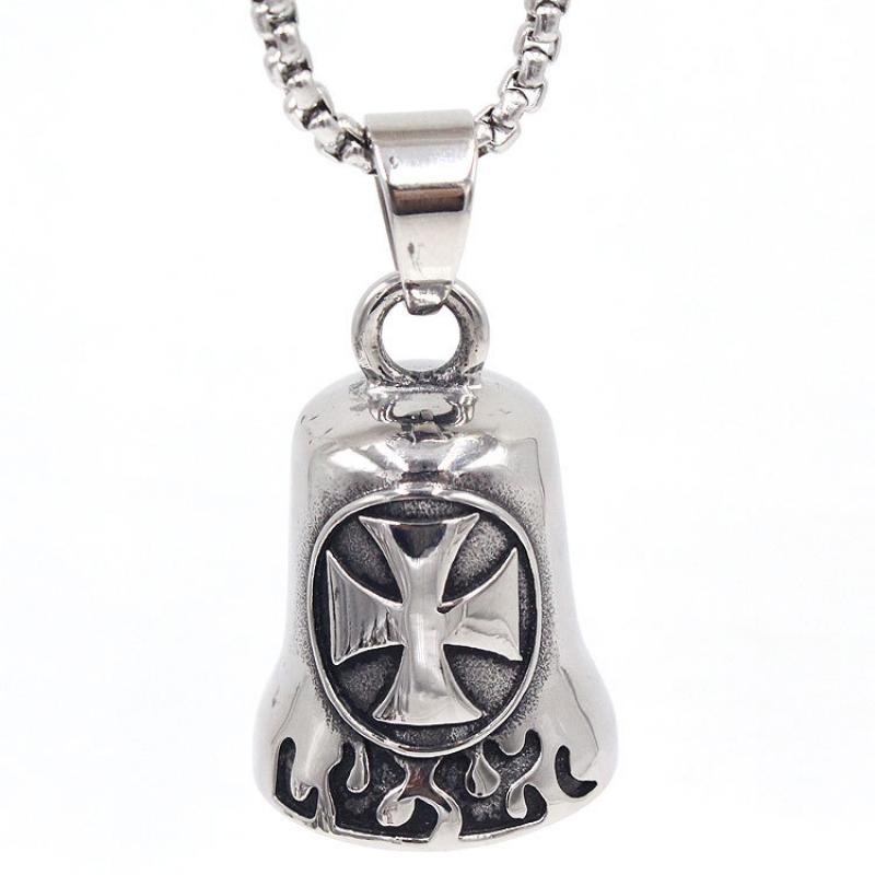 New Creative Route 66 Road Sign Bell Pendant Necklace for Men and Women