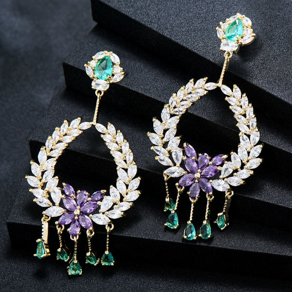 Earrings Sweet Luxury Trendy Big Earrings Bohemia Long Pendant Earring Women