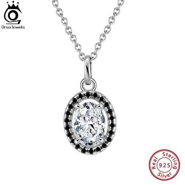 925 Sterling Silver Brilliant 8A Premium Cubic Zirconia Pendant Necklace for Women