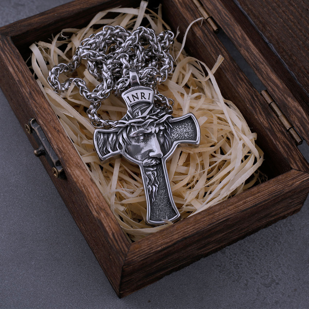 316L Jesus Necklace Men's Classic Creative Exorcist Cross Pendant