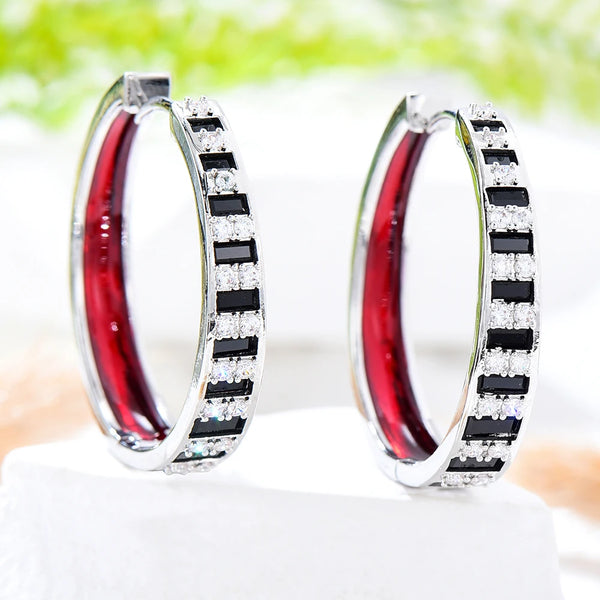 Luxury Zebra Leopard Hoop Earrings Fashion Circle Statement Earrings for Women