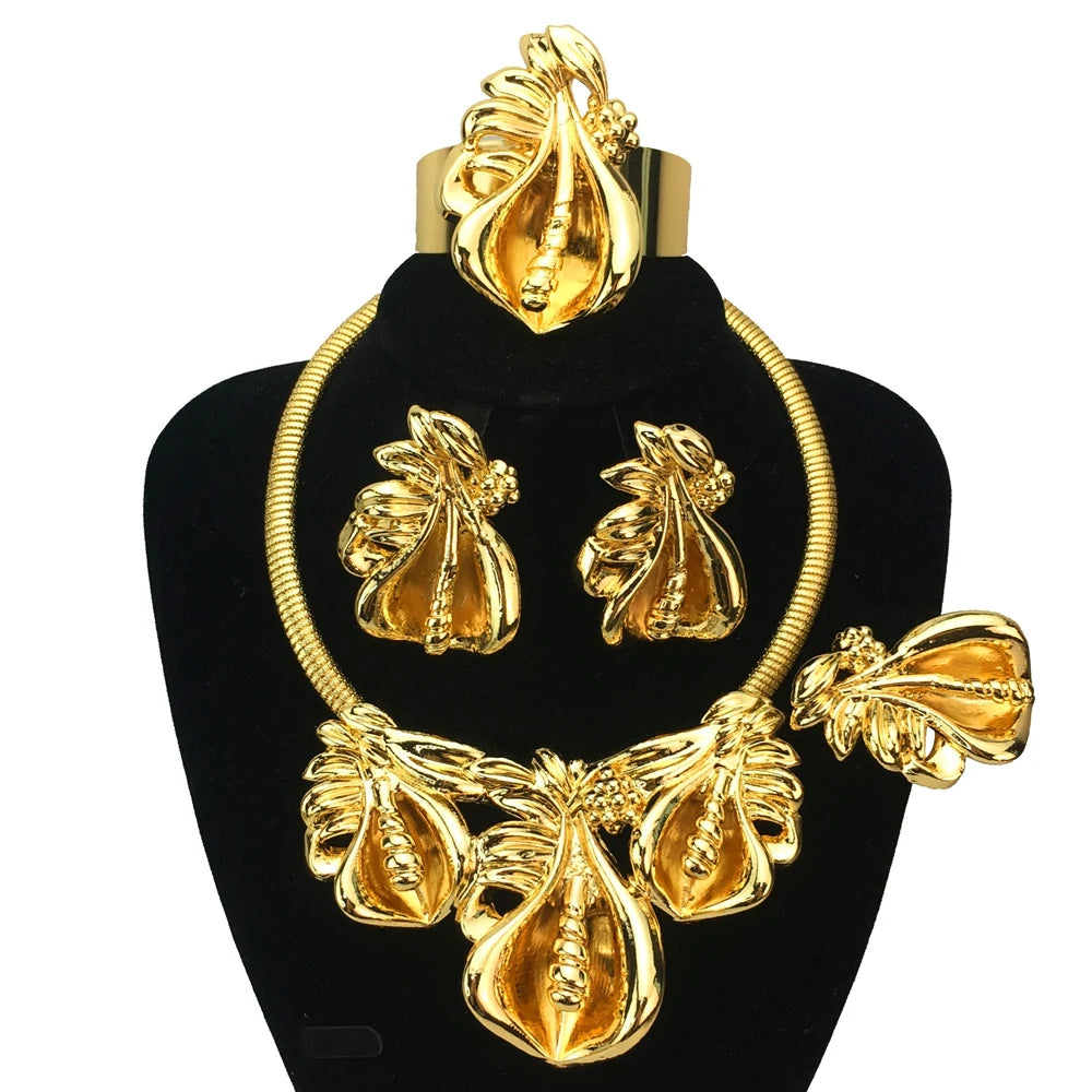 Newest Bold Necklace Beautiful Brazilian Jewelry Sets for Women