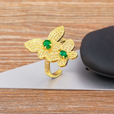 New Arrival Trendy Butterfly Open Adjustable Rings For Women