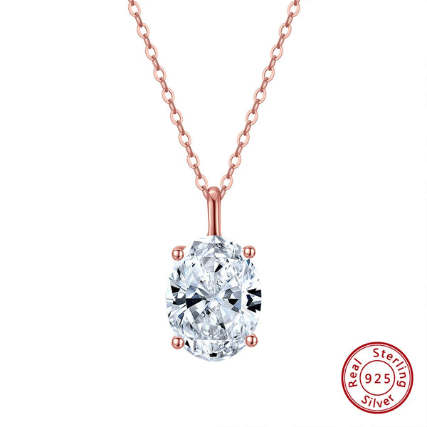 925 Sterling Silver Cubic Zirconia Bridal Pendant Necklace