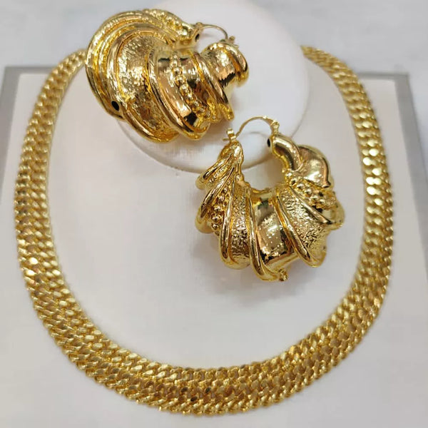 Dubai Gold Plated Jewelry Set for Women