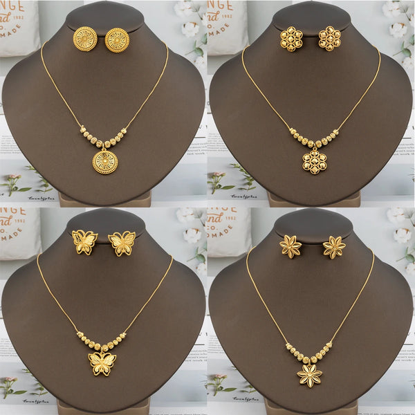 Italy Luxury Design Gold Plated Jewelry Set for Women