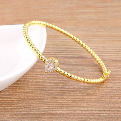 INS Popular Romantic Heart Bangle Cuff For Women