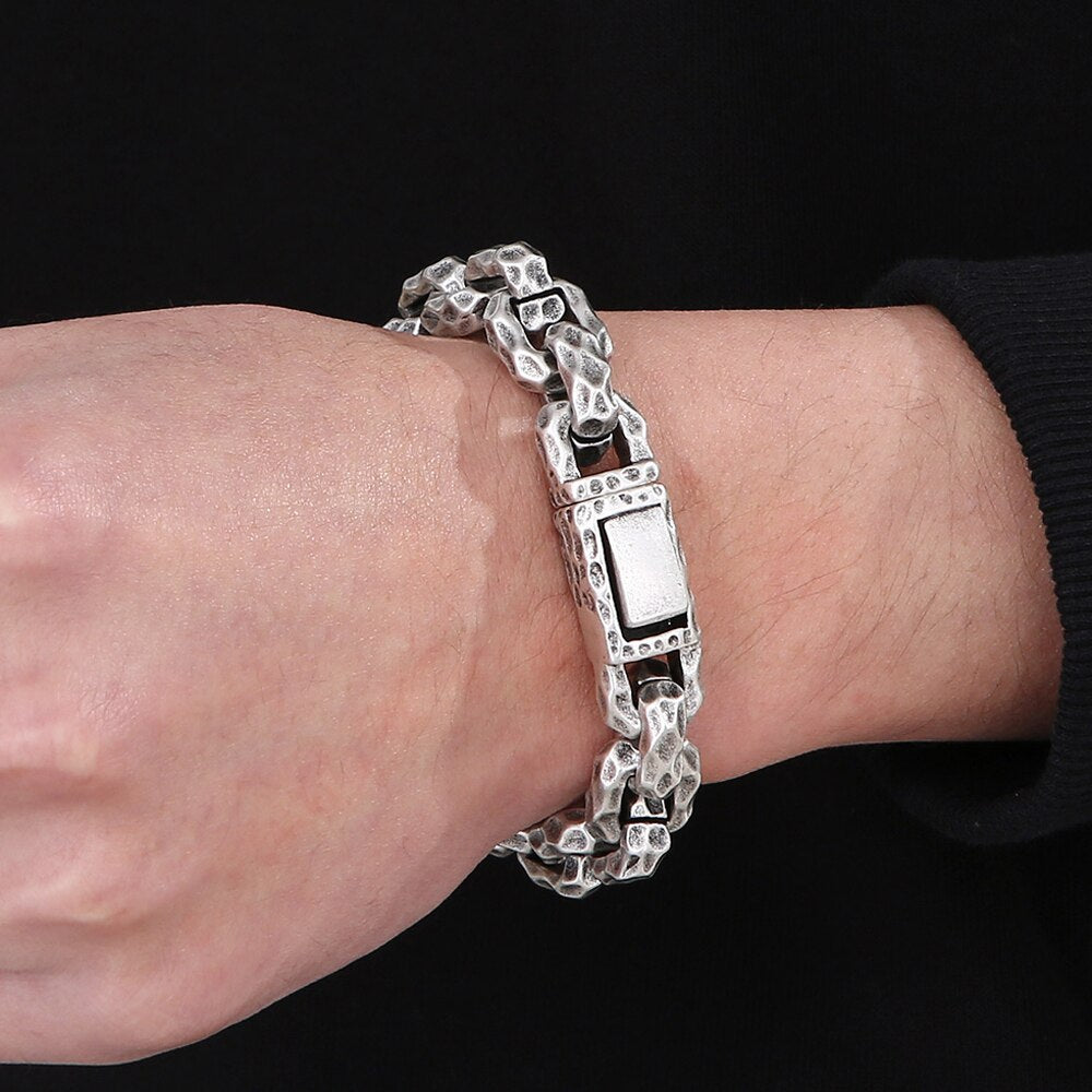 Matter Stainless Steel Link Chain Man Bracelet for Men