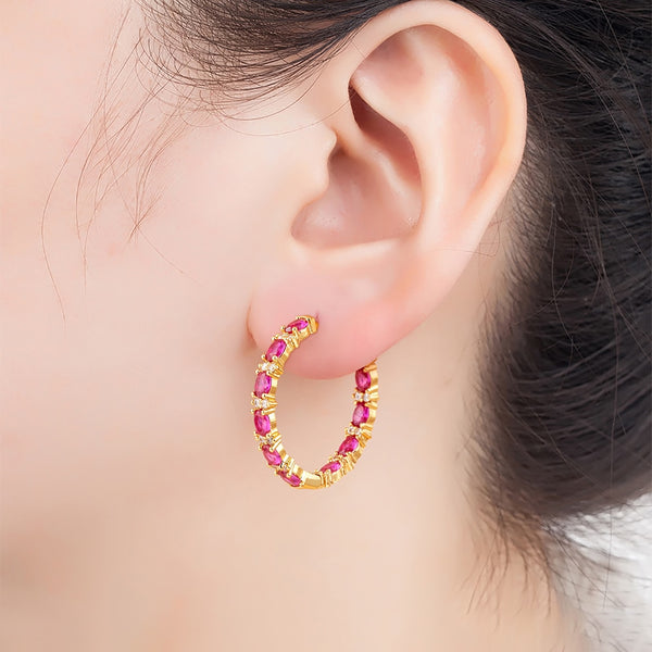 New Classic Big Circle Hoop Earrings Women