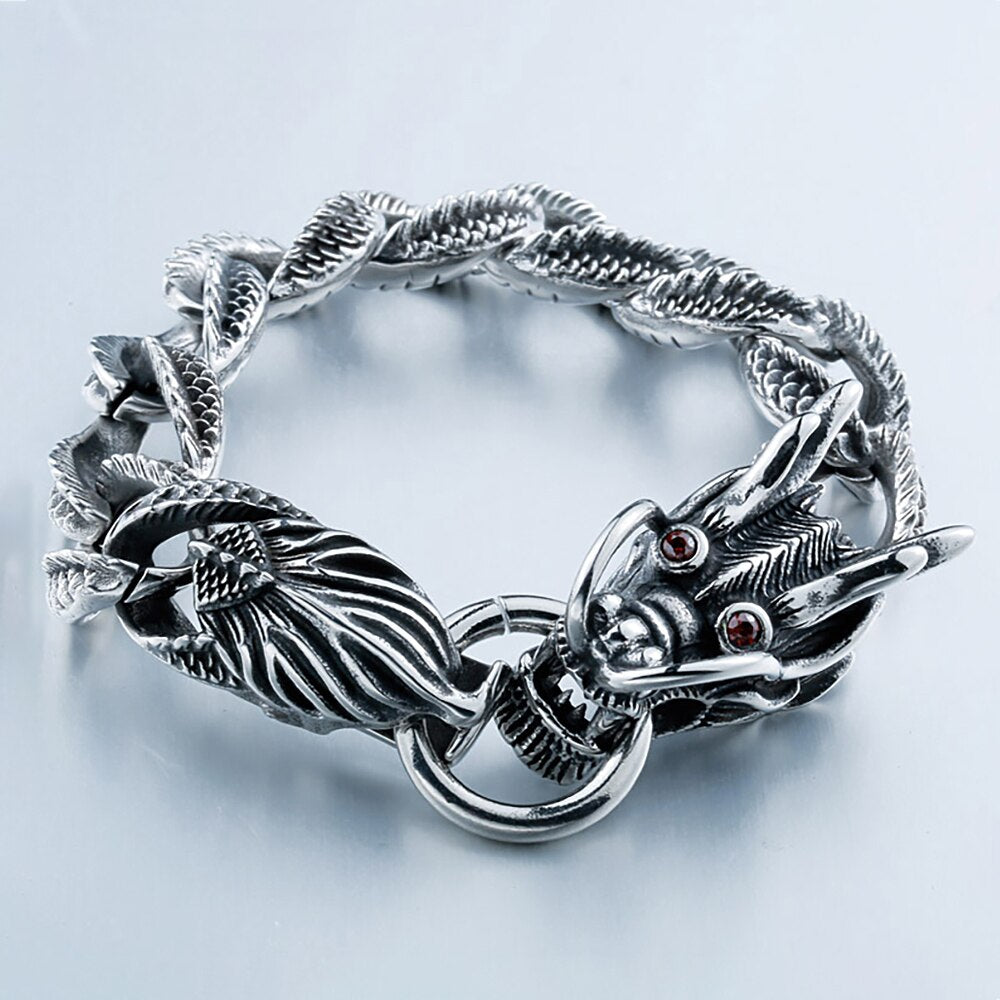 Vintage Personality Dragon Head Dragon Scale Bracelet For Men Women