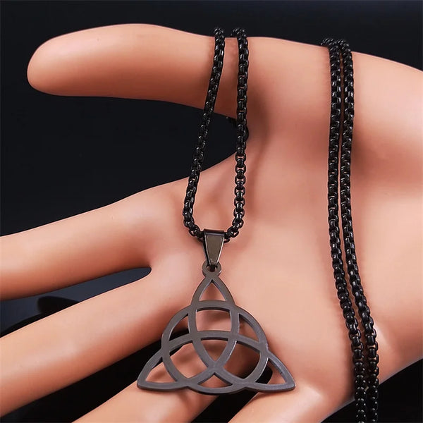 Witchcraft Stainless Steel Irish Knot Chain Necklace Women/Men