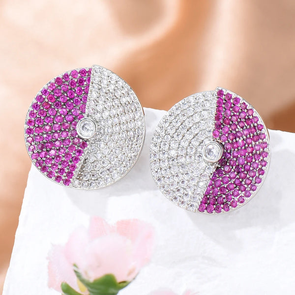 New Luxury Round Shiny Romantic Earrings Fashion for Women Girl