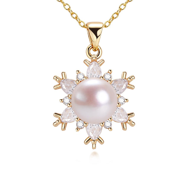 New Trendy Exquisite 14K Gold Plated Pearl Necklace