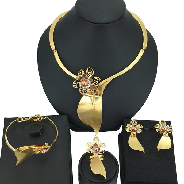 Brazilian Jewelry Sets Gold Plated Jewelry for Women Wedding