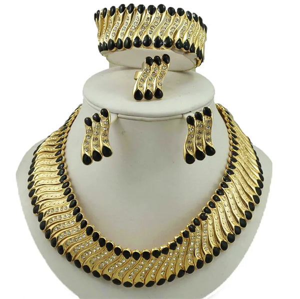 Gold Color Necklace Jewelry sets Fine Jewelry Sets Fashion Jewelry Set Women