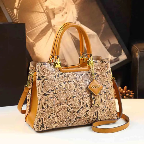 Luxury Woman Bag Carved Vintage Style Wedding Handbag Crossbody Shoulder Bag