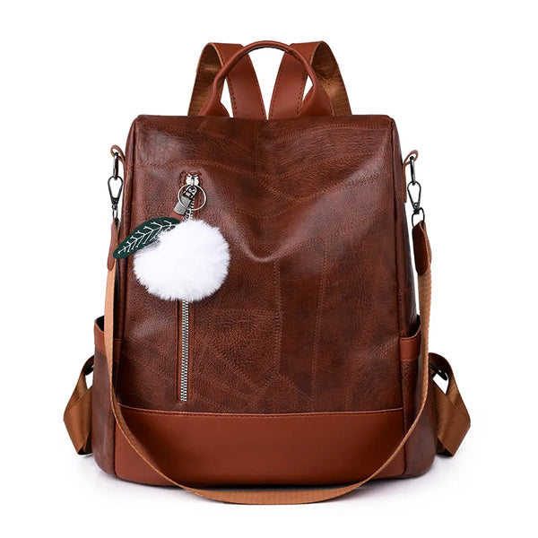 Leisure Women Backpack High Quality Leather Lady Anti Theft Shoulder Bags