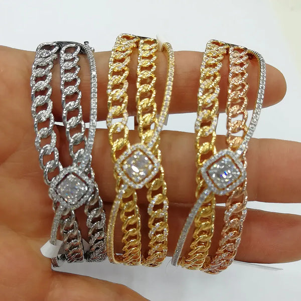 New Maxi Size Crossover 3 colors Bracelet Bangle For Women