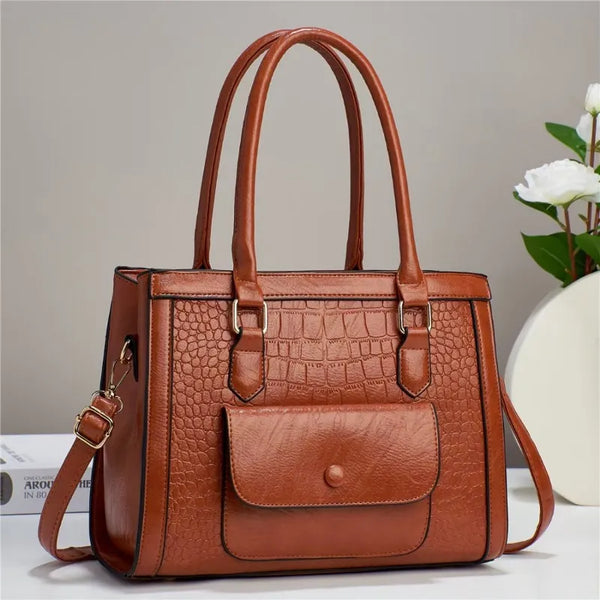 Women Tote Handbag Large Capacity Fashion Texture Daily Shoulder Crossbody Bags