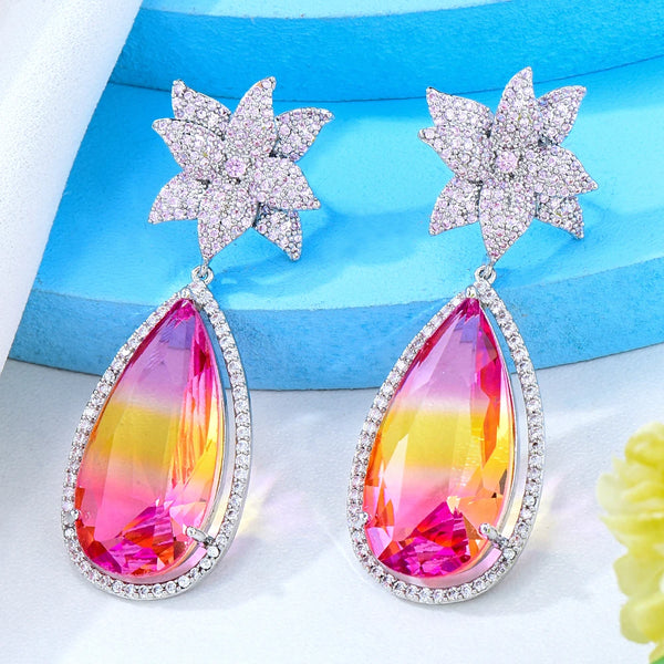 New Women's Earrings Clear CZ Drop Earrings for Women