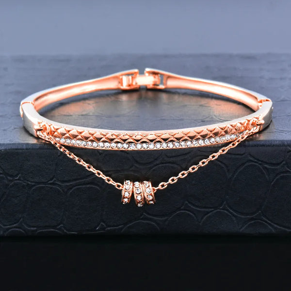 Crystal Pendant Bangle Cuff For Women Gold Silver Color Bracelets jewelry for women