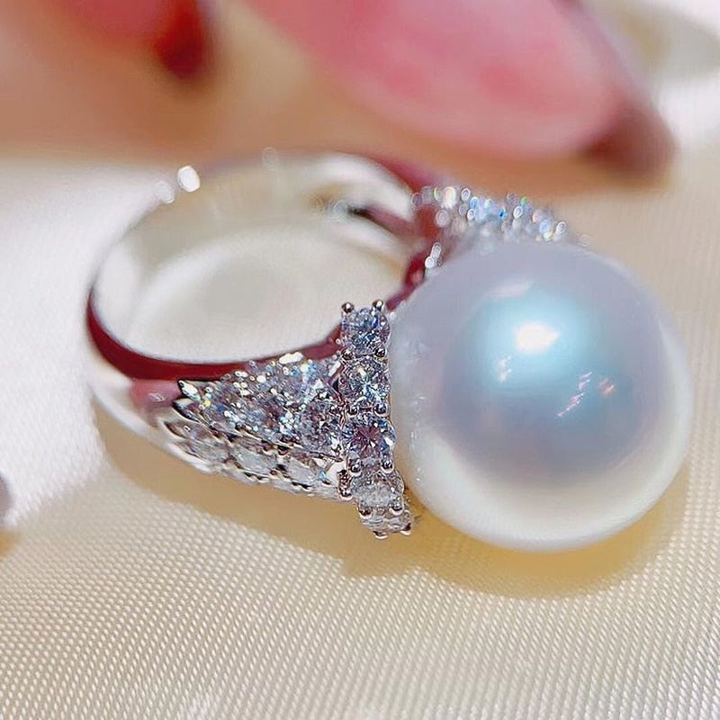 Sweet Imitation Pearl Rings Women