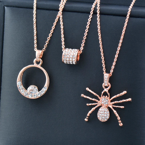 Fashion Rose Gold Color Pendants and necklaces Female necklace