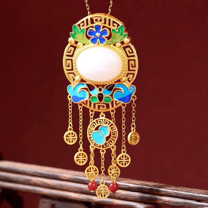 Original Ancient gold craft Chinese style Hanfu pendant