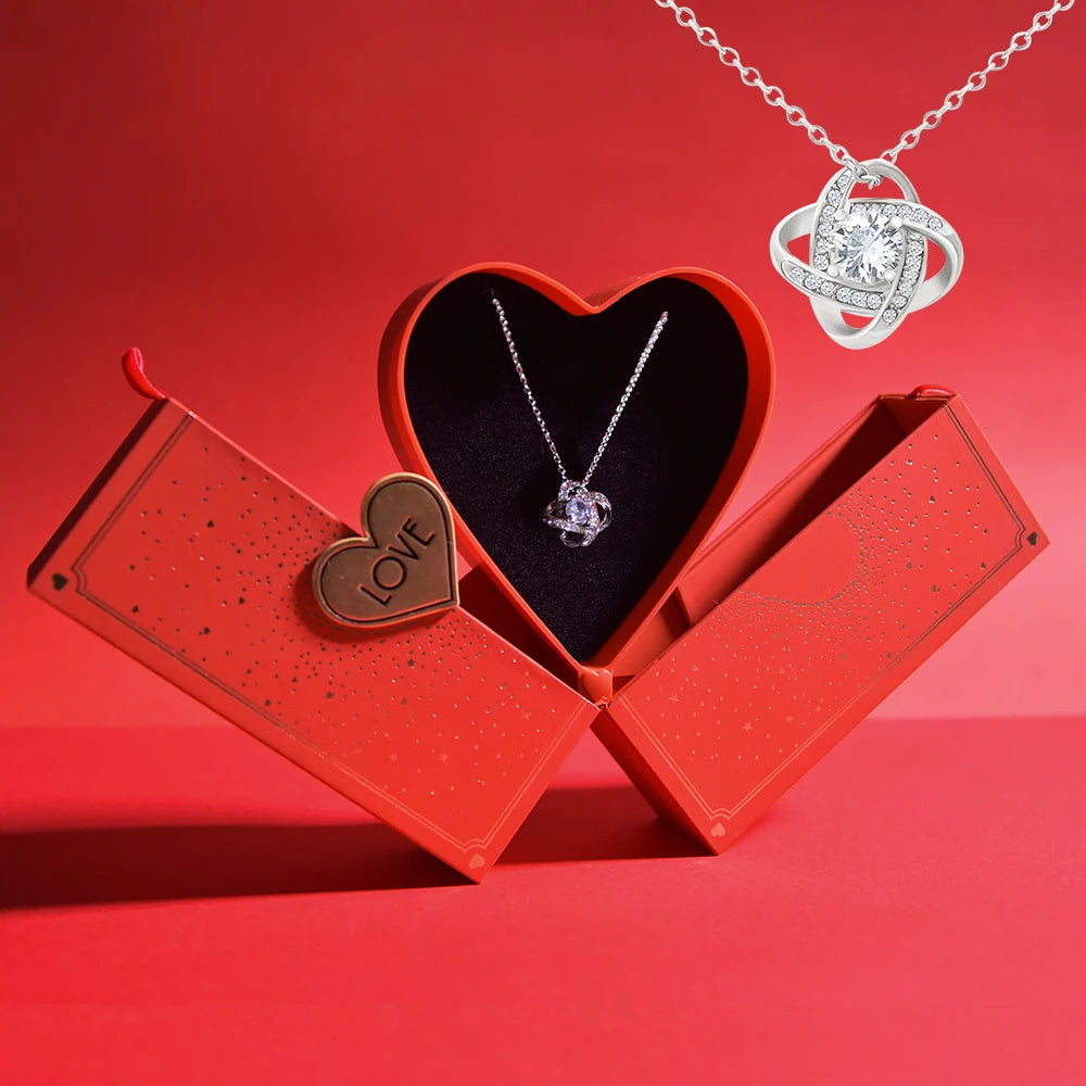 Gift for Women Fashion Shining Necklace In Love Gift Box Set