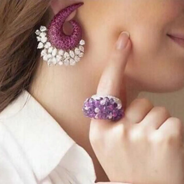 Dubai American Unique Big Stud Earrings for Women