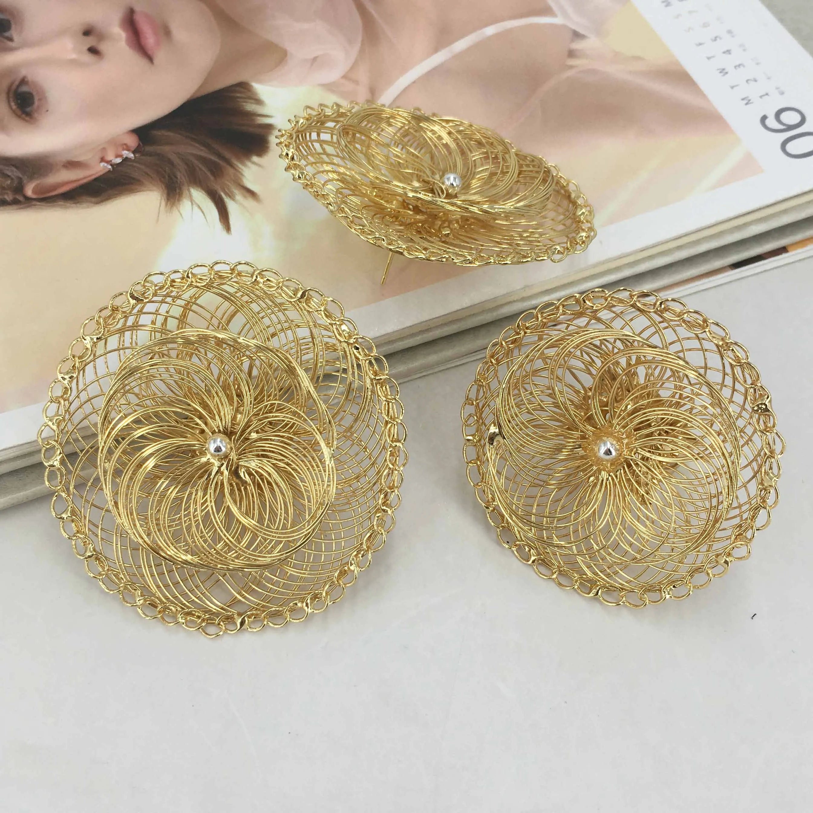 New Design  Brazilian Gold Plated Jewelry Sets Bold Jewelry High Quality Flower Jewelry for Women