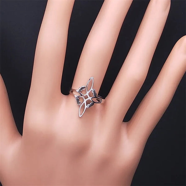 Witchcraft Stainless Steel Witch's Irish Knot Ring Men/Women