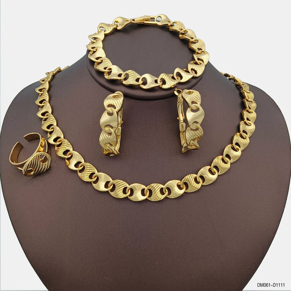 Dubai Gold Plated Jewelry Set For Women Necklace For Women