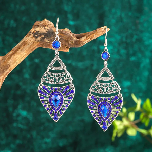 Bohemian Vintage Royal Blue Dangle Earrings for Women