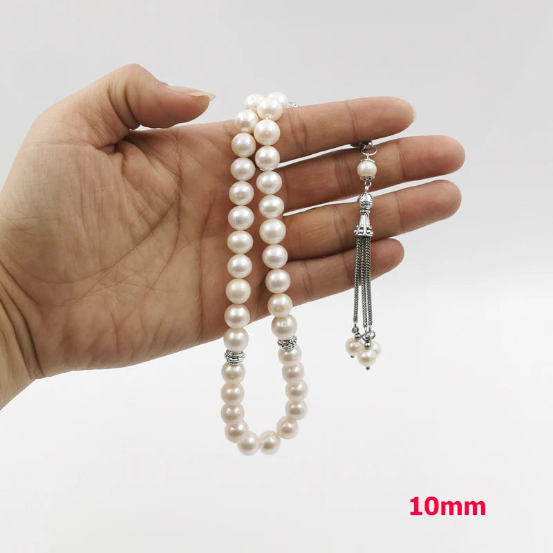 Tasbih Natural Pearl Hot sale style Freshwater pearl misbaha rosary bead pearl bracelet Women Love gift