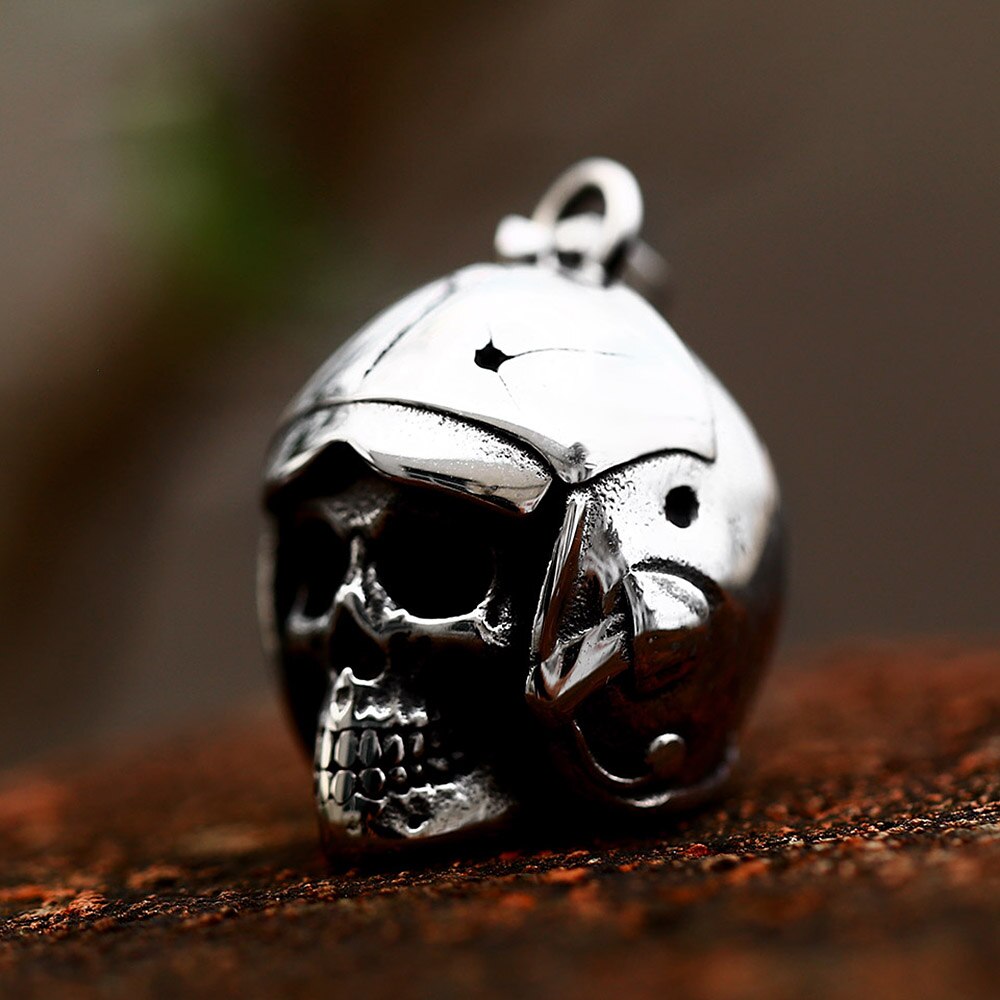 New Design Vintage Skull Roman Helmet Mask Knight Warrior Pendant Necklaces